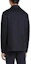 Shop Zegna FW22 Navy Blue Solid Pocket Button-Up Shirt Jacket for Men E8V46-SOT6-923