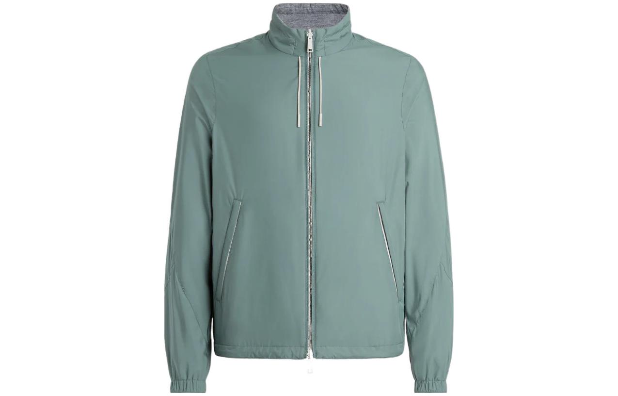 Zegna FW22 Reversible Solid Blue Casual Jacket for Men UAT33-7124B-501