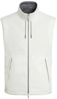 Zegna FW22 Reversible Solid Color Zip Vest Men’s White/Grey E7T33-7110B-997 Zegna FW22 Reversible Solid Color Zip Vest Men’s White/Grey E7T33-7110B-997