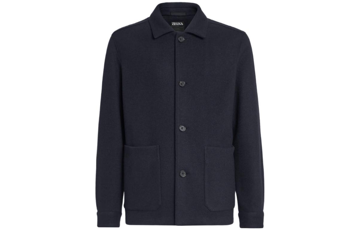 Order Zegna FW22 男士深藍色單排扣西裝外套。 S50063-1DHAQ0