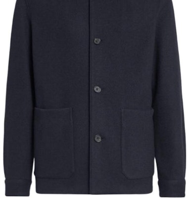 Zegna FW22 男士深藍色單排扣西裝外套。 S50063-1DHAQ0 Details for Zegna FW22 男士深藍色單排扣西裝外套。 S50063-1DHAQ0