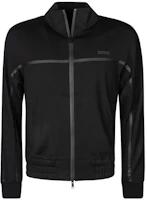 Order Zegna 2022秋冬男士修身對比細節黑色拉鍊運動衫. UA503ACT849K09