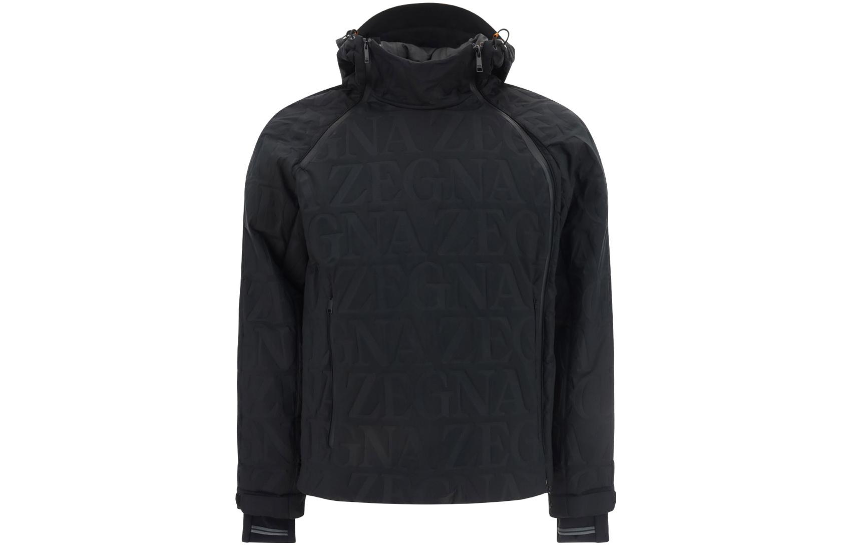 Zegna FW22 Solid Color Casual Hooded Jacket - Black UATB5-ESC441-K09