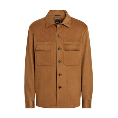 Zegna FW22 Solid Color Long Sleeve Shirt with Flap Pocket for Men. E8V46-SOT6-092