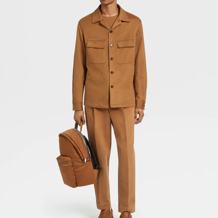 Shop Zegna FW22 Solid Color Long Sleeve Shirt with Flap Pocket for Men. E8V46-SOT6-092