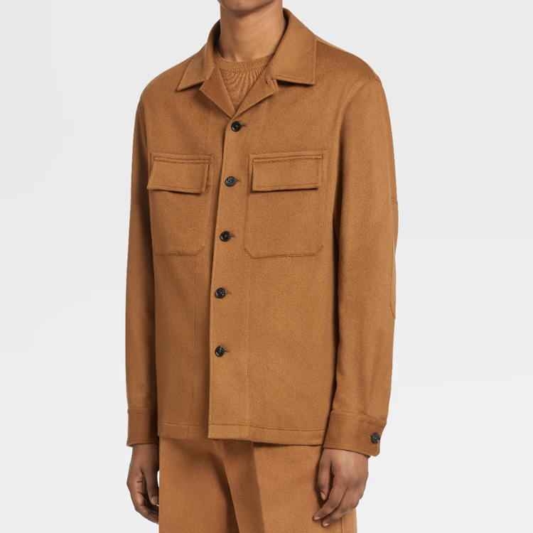 Details for Zegna FW22 Solid Color Long Sleeve Shirt with Flap Pocket for Men. E8V46-SOT6-092