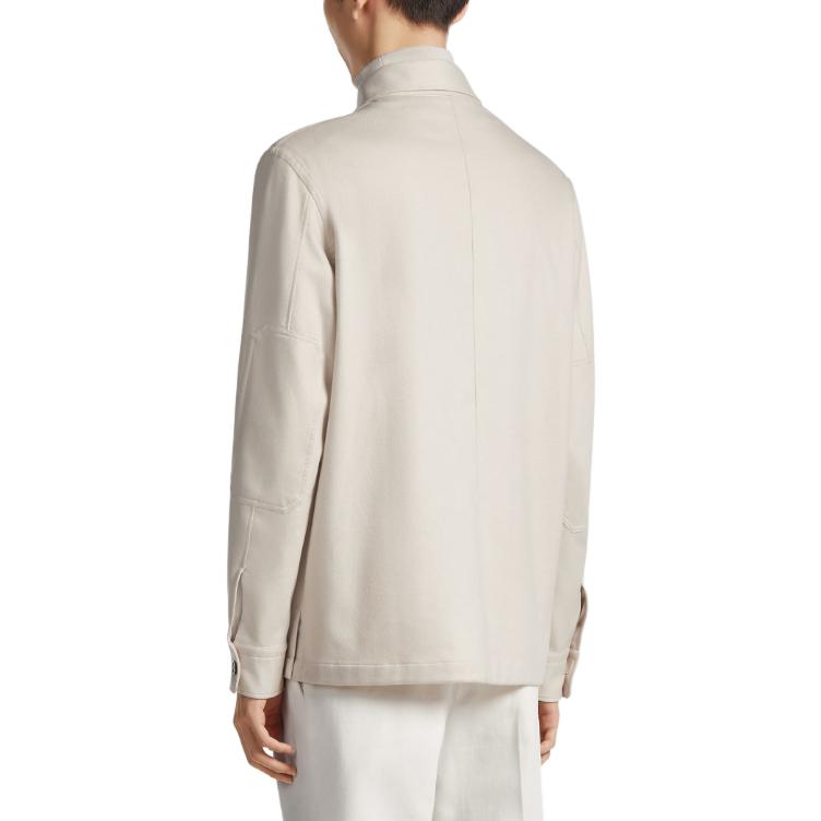 Cheap Zegna FW22 Solid Color Long Sleeve Shirt with Flap Pocket for Men. E8V46-SOT6-092