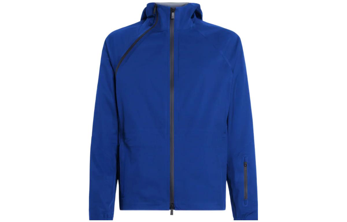 Zegna FW22 Solid Color Zip-Up Straight Hoodie Jacket Men’s Blue UATA2-ACT425-B04
