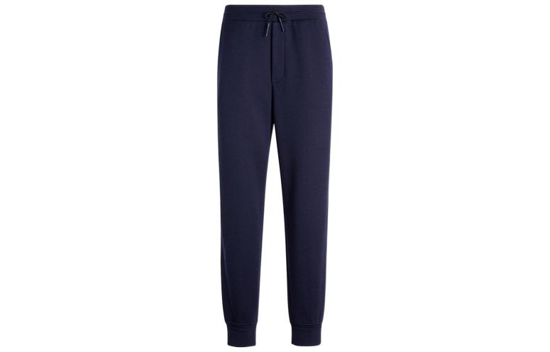 Zegna FW22 Solid Drawstring Straight-Leg Casual Pants Navy Blue . E8564-ACTTR1-B09