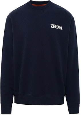 Zegna FW22 標誌印花休閒套頭衫 男士海軍藍長袖 上衣潮流款式 UA522ACT872-B09 Order Zegna FW22 標誌印花休閒套頭衫 男士海軍藍長袖 上衣潮流款式 UA522ACT872-B09