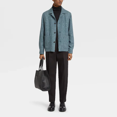 杰尼亚FW22男士纹理纽扣口袋夹克 450502-1DHAQ0 Lookbook 杰尼亚FW22男士纹理纽扣口袋夹克 450502-1DHAQ0