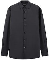 Zegna FW23 Black Solid Color Single-Breasted Long-Sleeve Shirt UCX20A6-SRF5-490 Zegna FW23 Black Solid Color Single-Breasted Long-Sleeve Shirt UCX20A6-SRF5-490