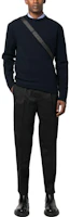 Lookbook Zegna FW23 黑色直筒彈性腰休閒長褲 6ZF06-2A673G-CC2