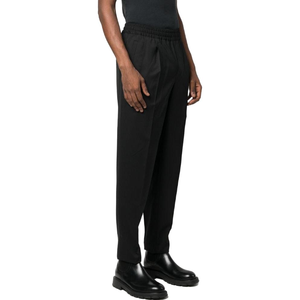 Purchase Zegna FW23 黑色直筒彈性腰休閒長褲 6ZF06-2A673G-CC2