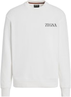 Zegna FW23 Crewneck Pullover Sweatshirt with Letter Print. UC522A6-C872-N01 Zegna FW23 Crewneck Pullover Sweatshirt with Letter Print. UC522A6-C872-N01