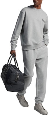 Zegna FW23 字母印花圓領長袖衛衣。 UC522A6-C872-N01 Sizing Zegna FW23 字母印花圓領長袖衛衣。 UC522A6-C872-N01