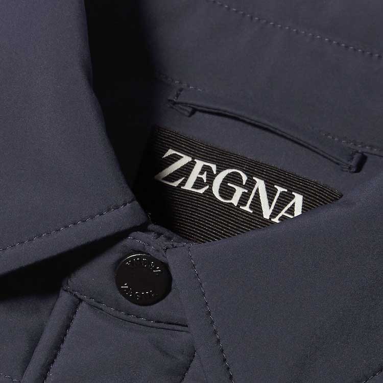 Lookbook Zegna FW23 海軍藍拉鍊羽絨外套 UBT35A5-B114B-531