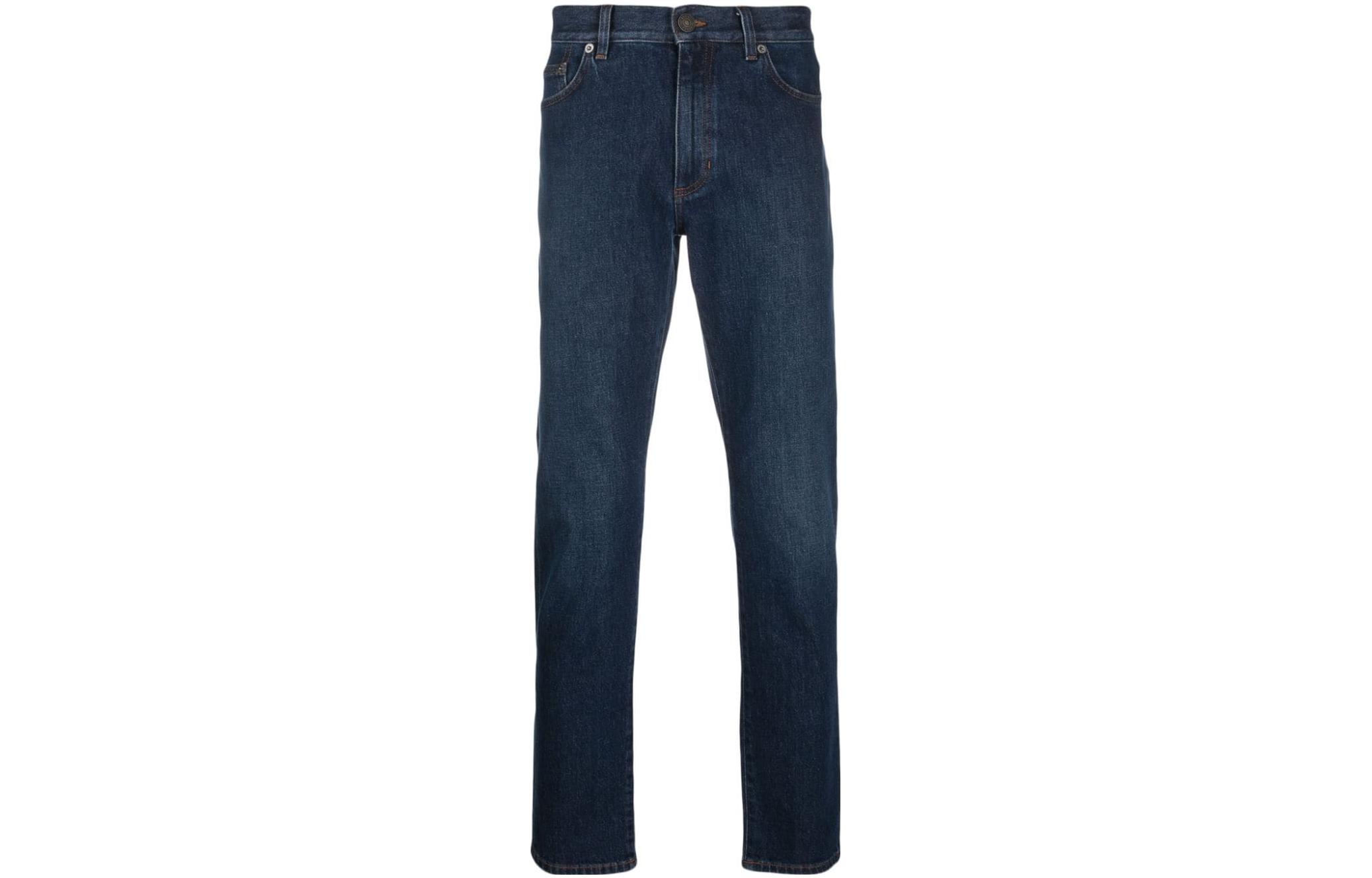 Order Zegna FW23 男士修身剪裁靛藍中腰牛仔褲配拉鏈細節 UCIC7-A6CITY-002