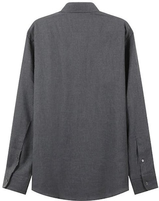 ゼニア FW23 ダークグレー 無地 長袖 ボタンアップ シャツ UCX44A6-SRF5-470 Lookbook ゼニア FW23 ダークグレー 無地 長袖 ボタンアップ シャツ UCX44A6-SRF5-470