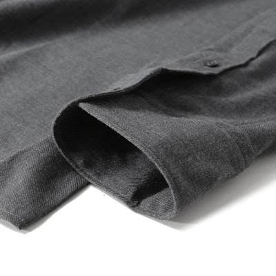 ゼニア FW23 ダークグレー 無地 長袖 ボタンアップ シャツ UCX44A6-SRF5-470 Details for ゼニア FW23 ダークグレー 無地 長袖 ボタンアップ シャツ UCX44A6-SRF5-470