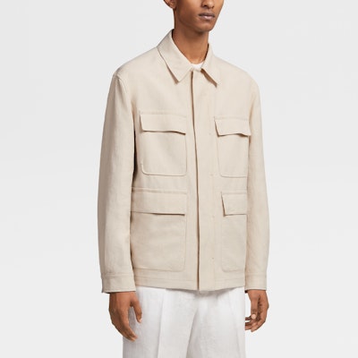 Zegna FW23 Chaqueta de Trabajo Manga Larga Sólida Blanco Roto UBT56A5-B214-990 Purchase Zegna FW23 Chaqueta de Trabajo Manga Larga Sólida Blanco Roto UBT56A5-B214-990