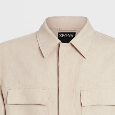 Zegna FW23 Chaqueta de Trabajo Manga Larga Sólida Blanco Roto UBT56A5-B214-990 Sizing Zegna FW23 Chaqueta de Trabajo Manga Larga Sólida Blanco Roto UBT56A5-B214-990