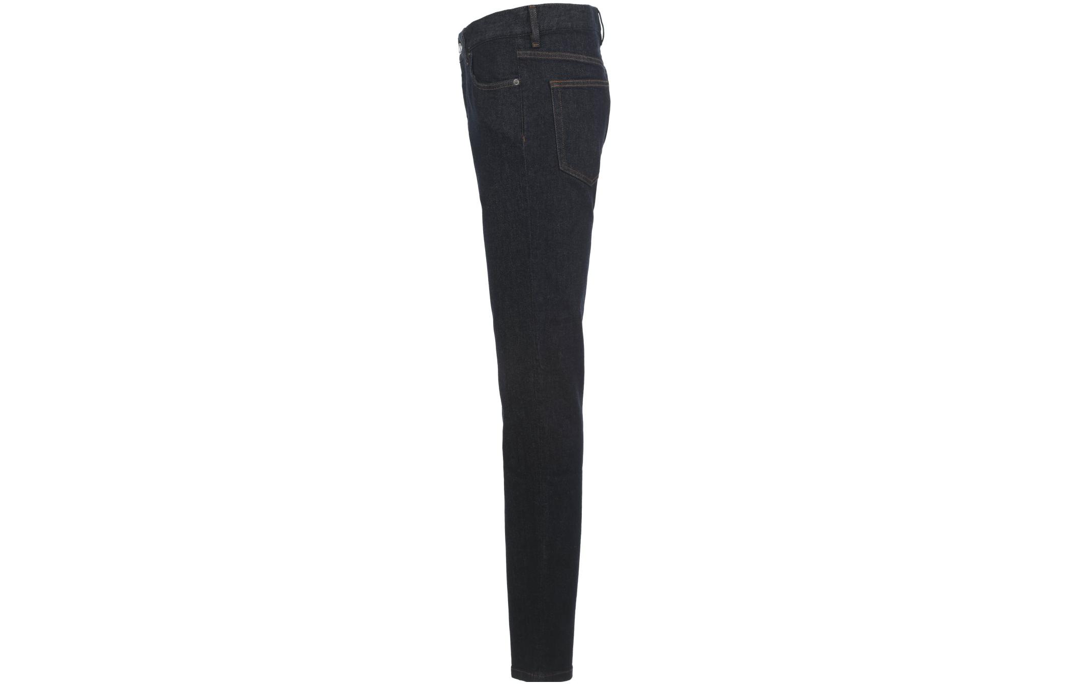 Shop Zegna FW23 深藍色彈性寬鬆版型休閒牛仔褲 UCI70A6-CITY-002