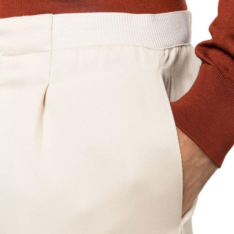 Details for Zegna FW23 白色中腰直筒休閒褶皺長褲 UCI39-A6TP38-994