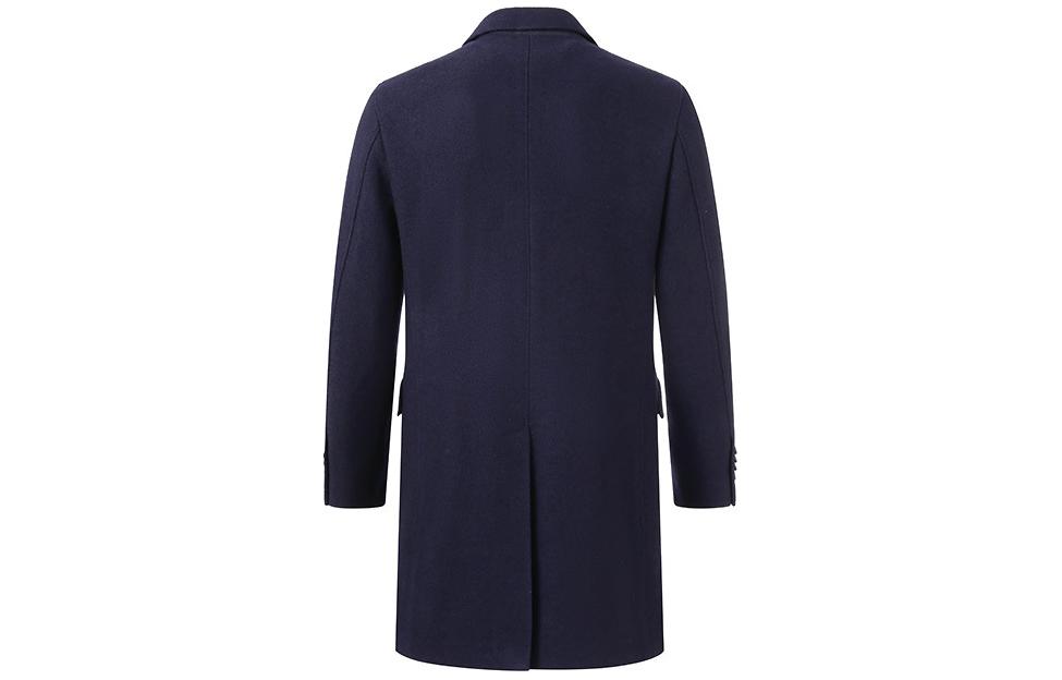 Lookbook Zegna FW23 男士雙排扣長袖深藍大衣 69770-8A64DG-4G0