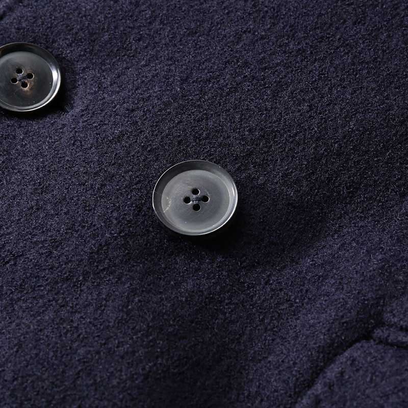 Sizing Zegna FW23 男士雙排扣長袖深藍大衣 69770-8A64DG-4G0