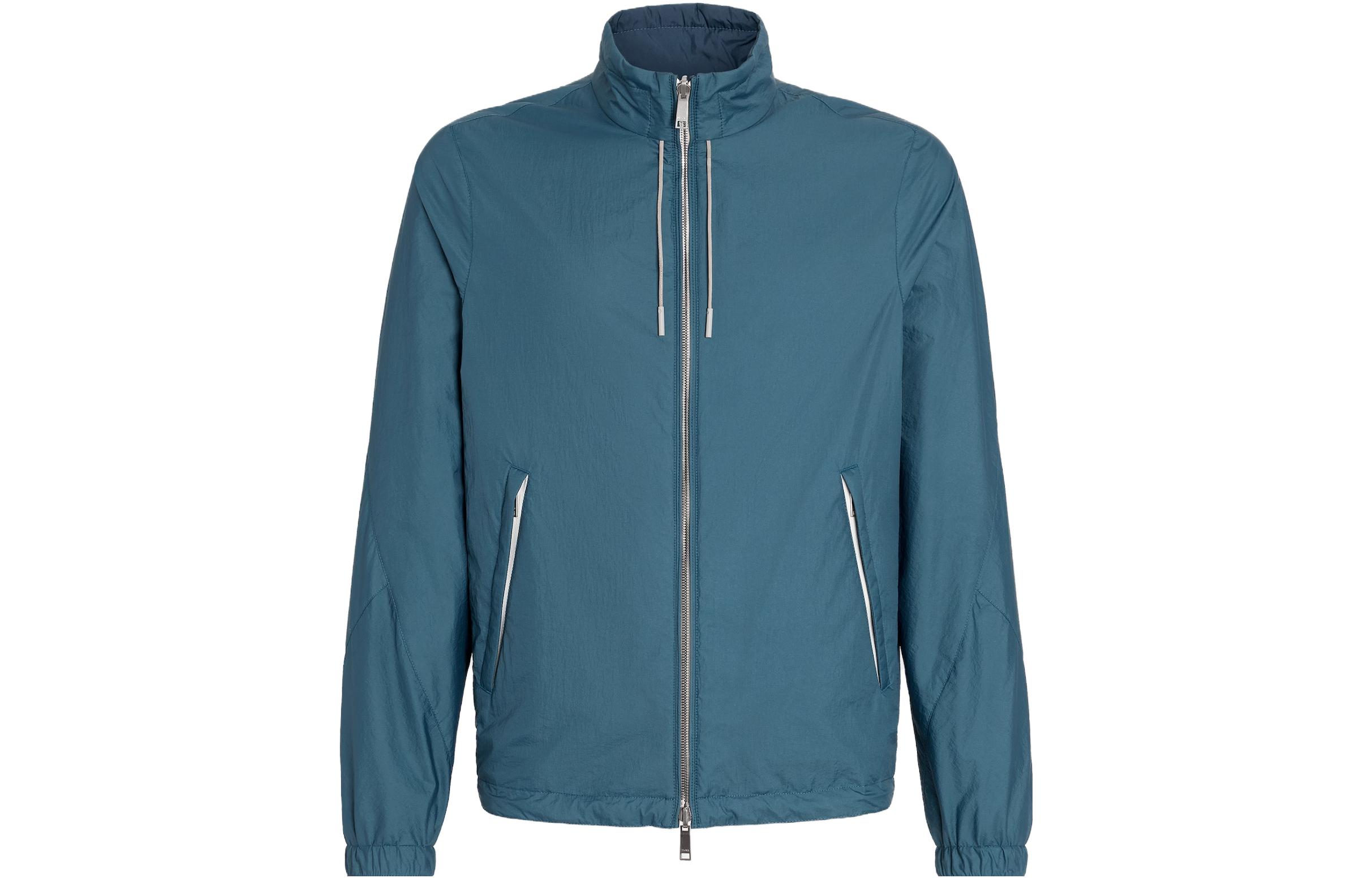 Order Zegna FW23 Solid Color Turtleneck Long-Sleeve Reversible Jacket for Men UBT15A5-B138B-305