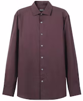 Order Zegna FW23 男士深酒紅色單排扣長袖襯衫。 UCX20A6-SRF5-111