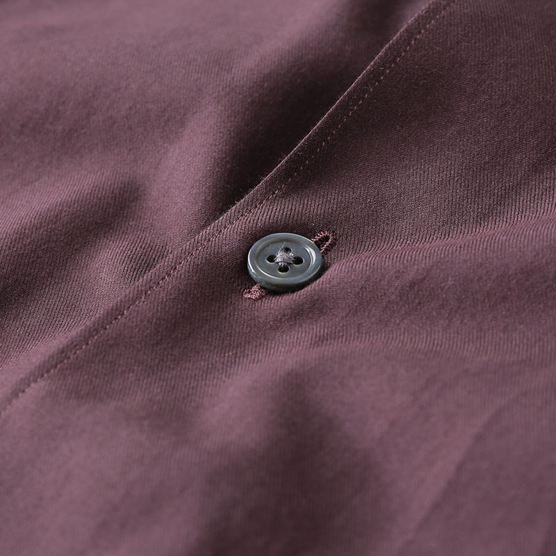 Purchase Zegna FW23 男士深酒紅色單排扣長袖襯衫。 UCX20A6-SRF5-111