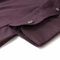 Details for Zegna FW23 男士深酒紅色單排扣長袖襯衫。 UCX20A6-SRF5-111