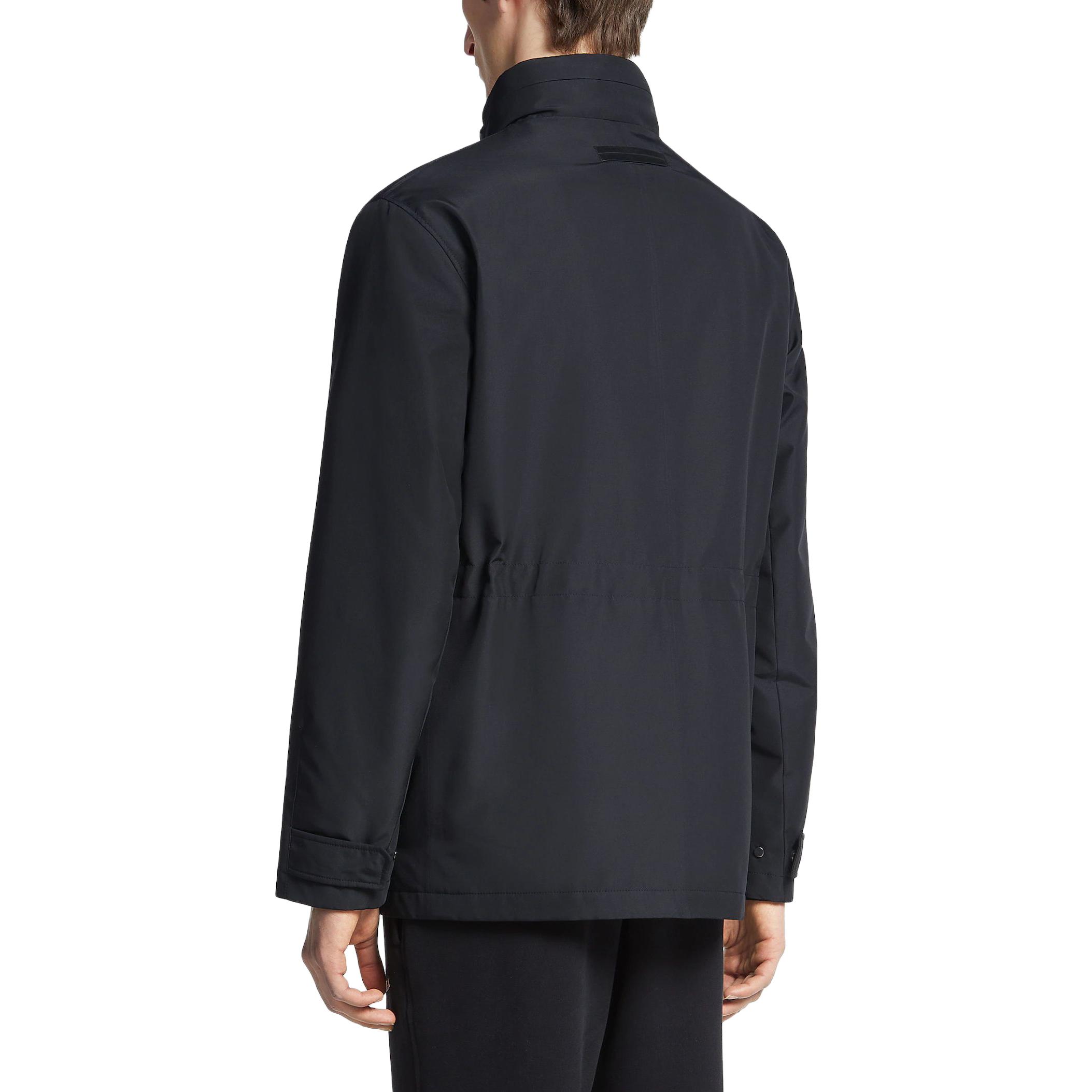 Zegna FW23 Solid Zip-Up Stand Collar Workwear Jacket Navy Blue (). UCT33A6-C214B-534 圖 4