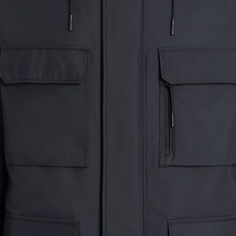 Zegna FW23 Solid Zip-Up Stand Collar Workwear Jacket Navy Blue (). UCT33A6-C214B-534 圖 7