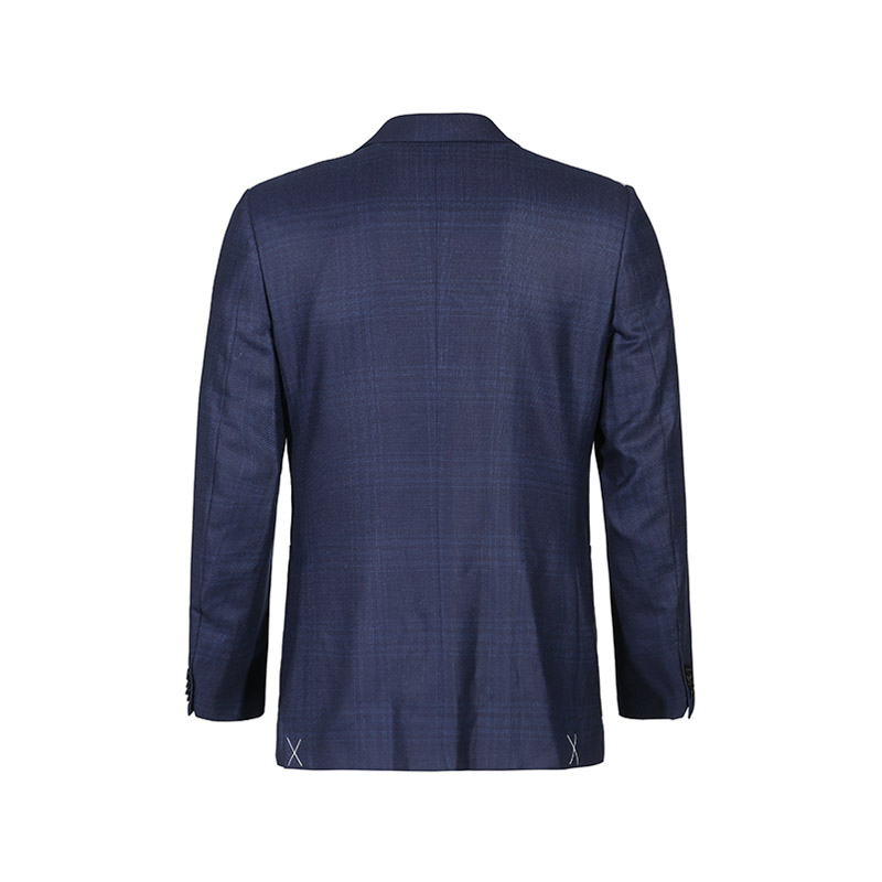 Lookbook 杰尼亞 FW24 藍色單排扣格紋長袖西裝外套 84050-0A8122-520