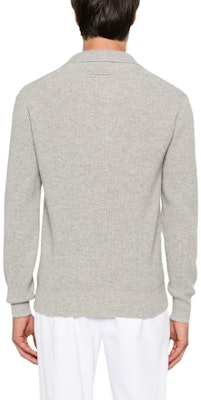 Zegna FW24 寬鬆版羊絨長袖Polo毛衣 淺灰色 UEK86-A8131-K91 Shop Zegna FW24 寬鬆版羊絨長袖Polo毛衣 淺灰色 UEK86-A8131-K91