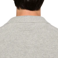 Details for Zegna FW24 寬鬆版羊絨長袖Polo毛衣 淺灰色 UEK86-A8131-K91