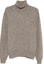 Buy Zegna FW24 Suéter de Cuello Alto Cashmere Corte Holgado Gris Marrón Mix. UEK59-A8120