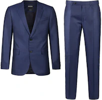 Order Zegna FW24 Navy Blue Solid Single-Breasted Suit with Double Back Vent 83753-4A8221-225