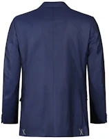 Shop Zegna FW24 Navy Blue Solid Single-Breasted Suit with Double Back Vent 83753-4A8221-225