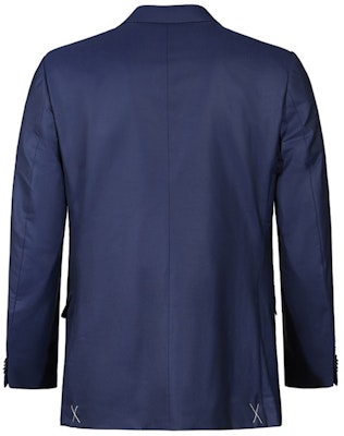 Zegna FW24 海軍藍色單排扣西裝,雙開叉設計 83753-4A8221-225 Shop Zegna FW24 海軍藍色單排扣西裝,雙開叉設計 83753-4A8221-225