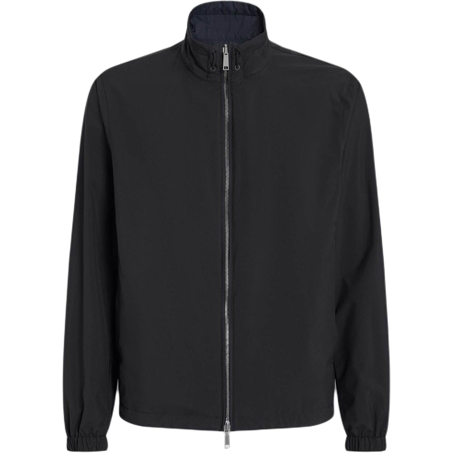 Lookbook Zegna FW24 Chaqueta Azul Marino Slim Fit de Manga Larga con Cremallera UDT15A7-D136B-B09