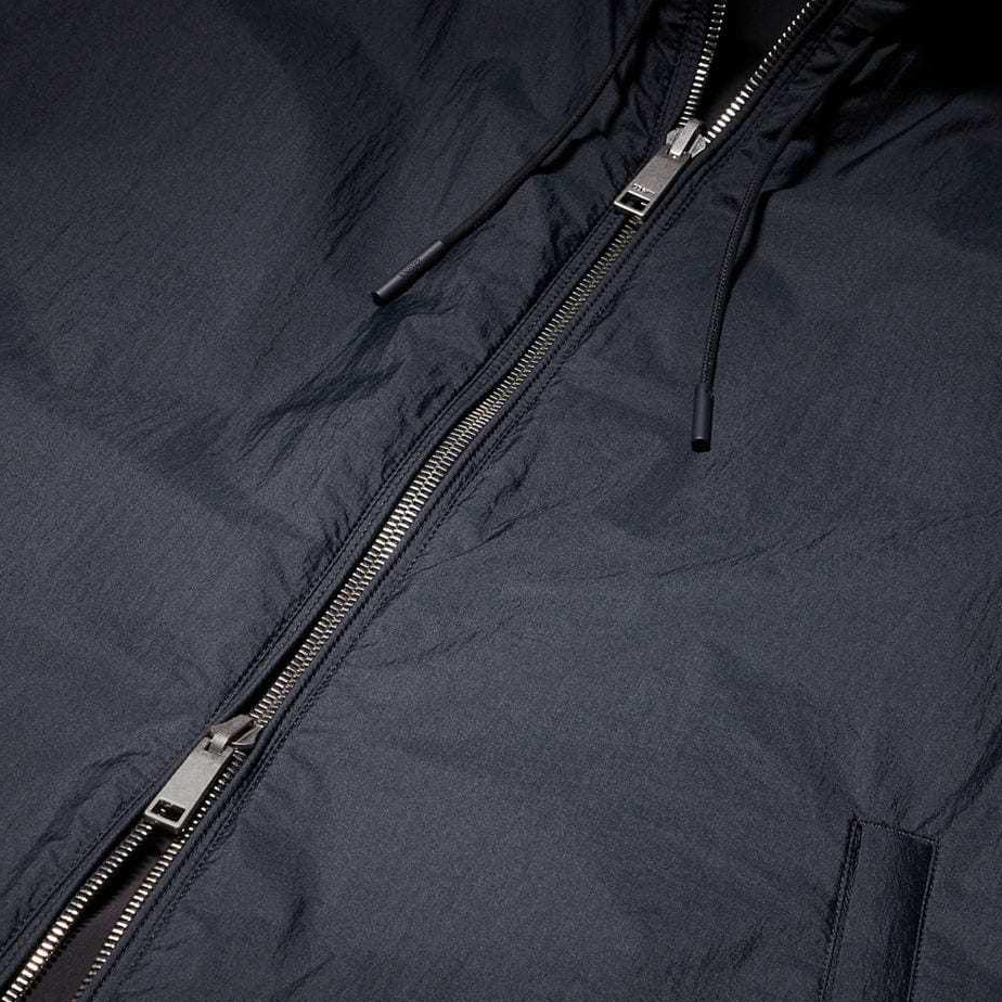 Shop Zegna FW24 Chaqueta Azul Marino Slim Fit de Manga Larga con Cremallera UDT15A7-D136B-B09