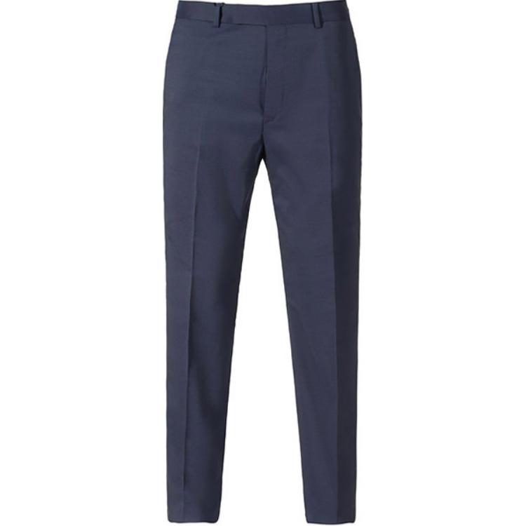 Zegna FW24  Solid Wool Blend Suit Trousers Navy Blue 8ZF04-5A87FN-AC2