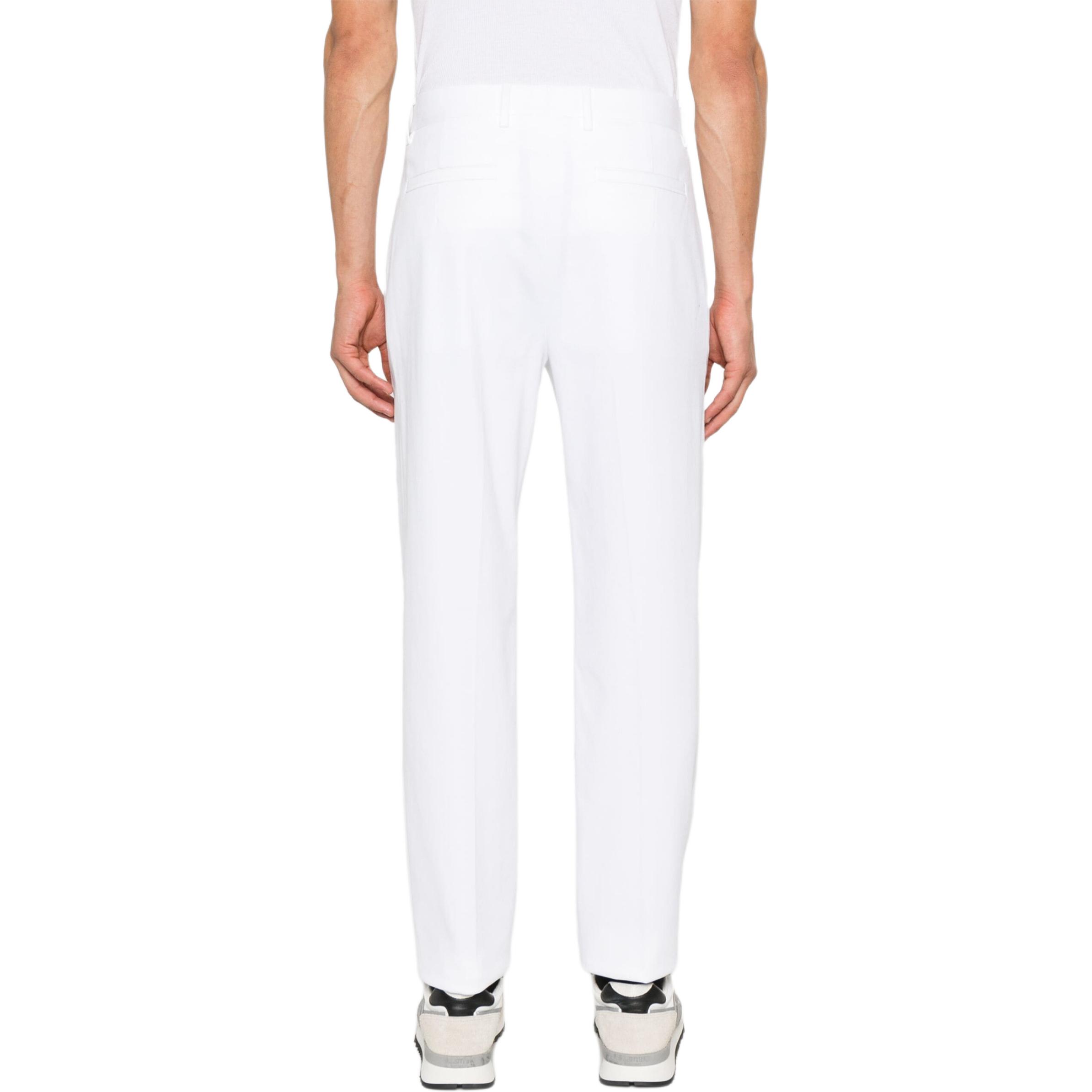 Zegna FW24  White Solid Color Zipper Straight-Leg Casual Pants UEI14-A8TP45 圖 4