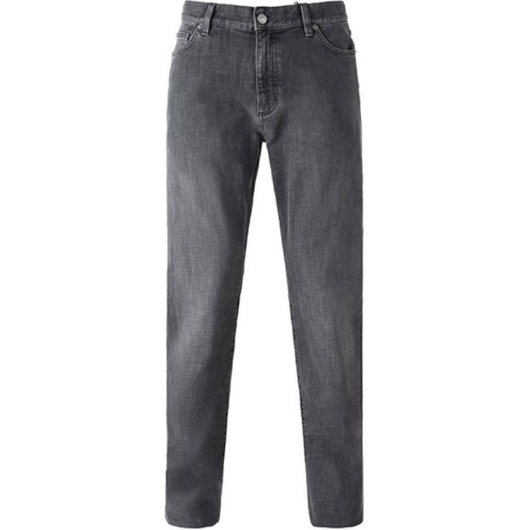 Zegna FW24 Slim Fit  Light Black Denim Jeans with Zipper Pocket. UEIB3-A8CITY-005