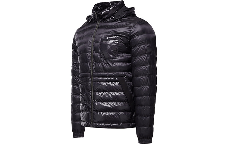 Shop Zegna午夜藍連帽羽絨外套帶拉鍊 VV089-ZZ025-B09