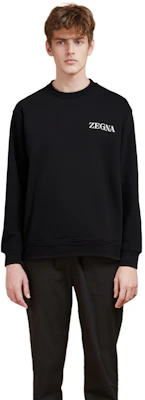 Zegna 字母印花圓領長袖衛衣 UC522A6-C872-K09 Shop Zegna 字母印花圓領長袖衛衣 UC522A6-C872-K09